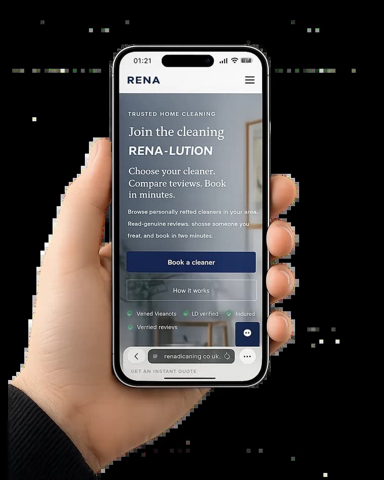 Browsing cleaners on the Rena app